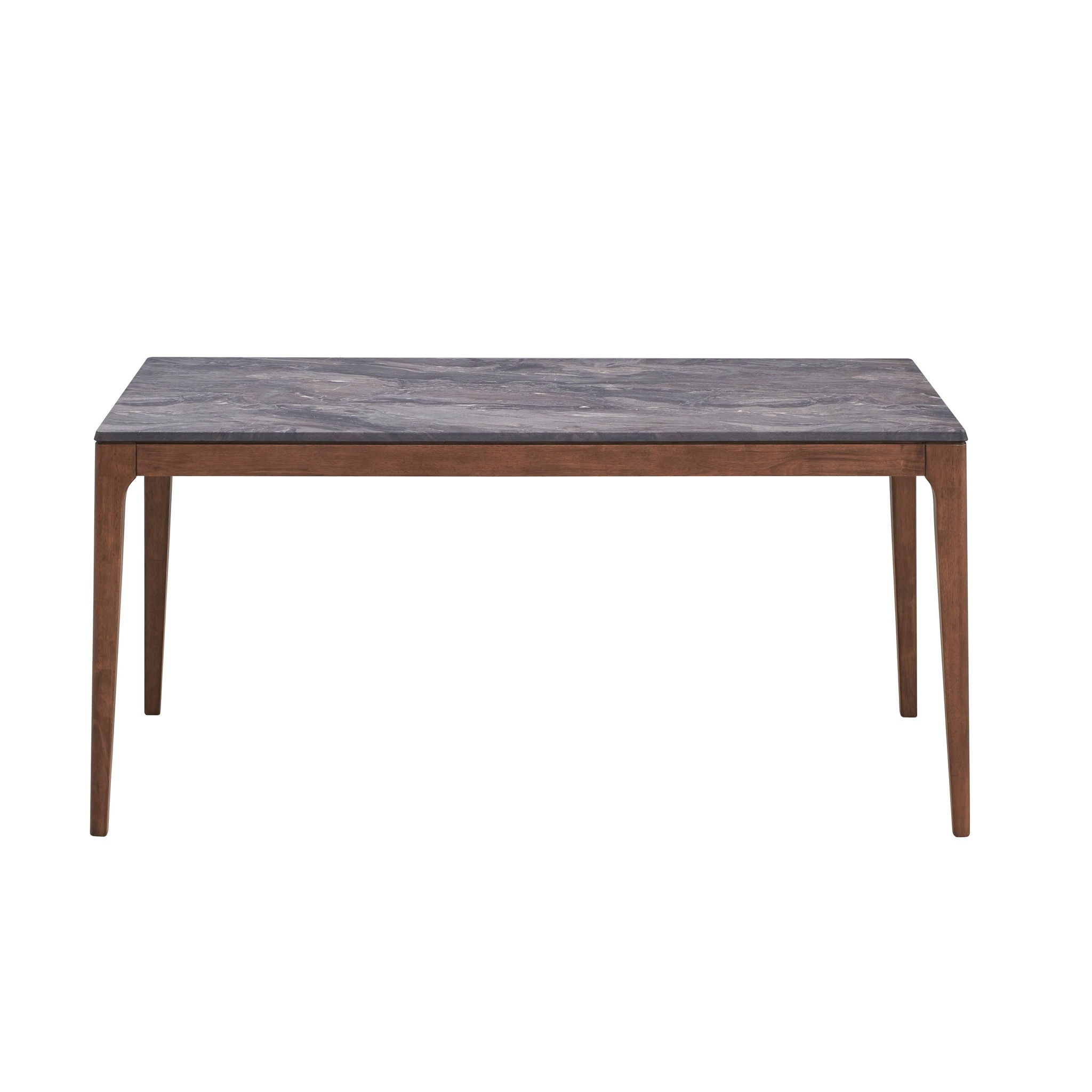 Bevis - Engineered Stone Top Dining Table - Walnut