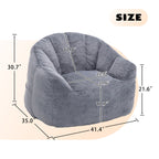 Beanbag Chair, Beanbag Sofa Chair With Armrests Stuffed High Density Foam