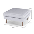 Amber - Square Upholstered Ottoman