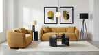 Aleisha 2-piece Fabric Upholstered Sofa Set Mustard Yellow