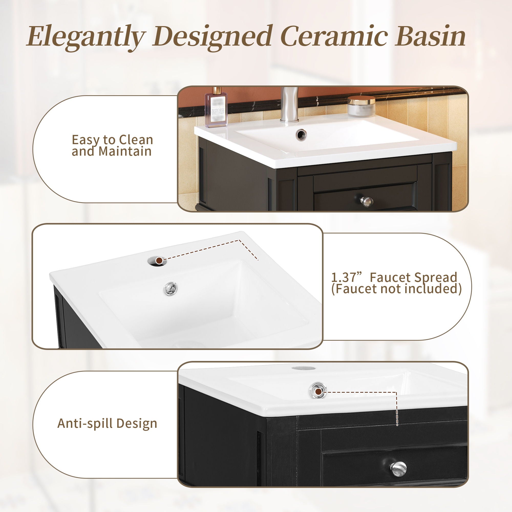 French Style Bathroom Vanity With Sink