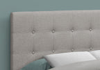Full Size Bed Headboard Only, Upholstered, Transitional - Gray