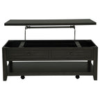 Payne 48-inch Mobile Lift Top Coffee Table Distressed Java