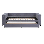 Upholstered Bed With Storage And Twin Trundle, USB Charging Ports