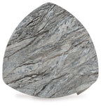 Surmour - Triangle End Table - Gray / Brown