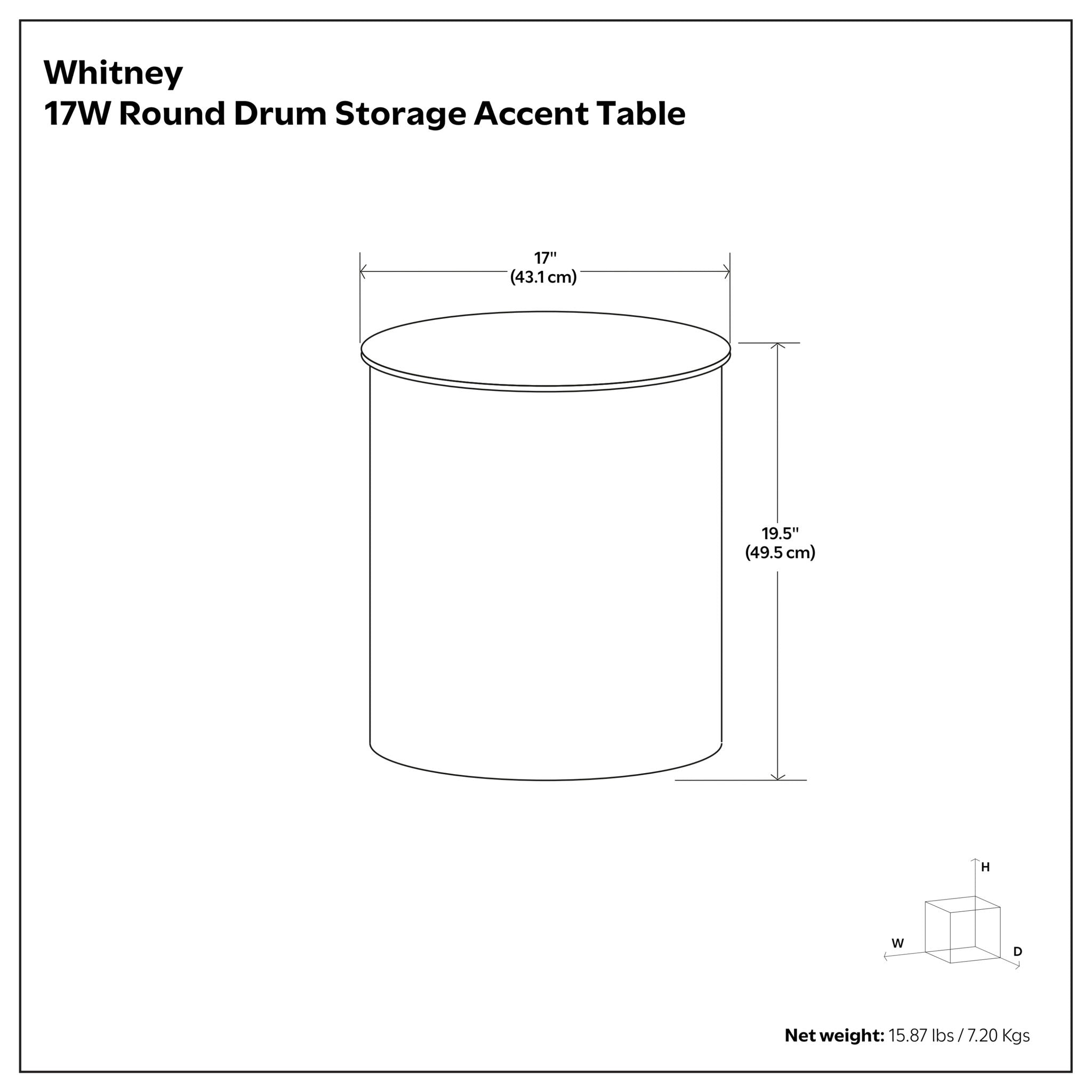 Whitney - Handcrafted Metal Storage Table