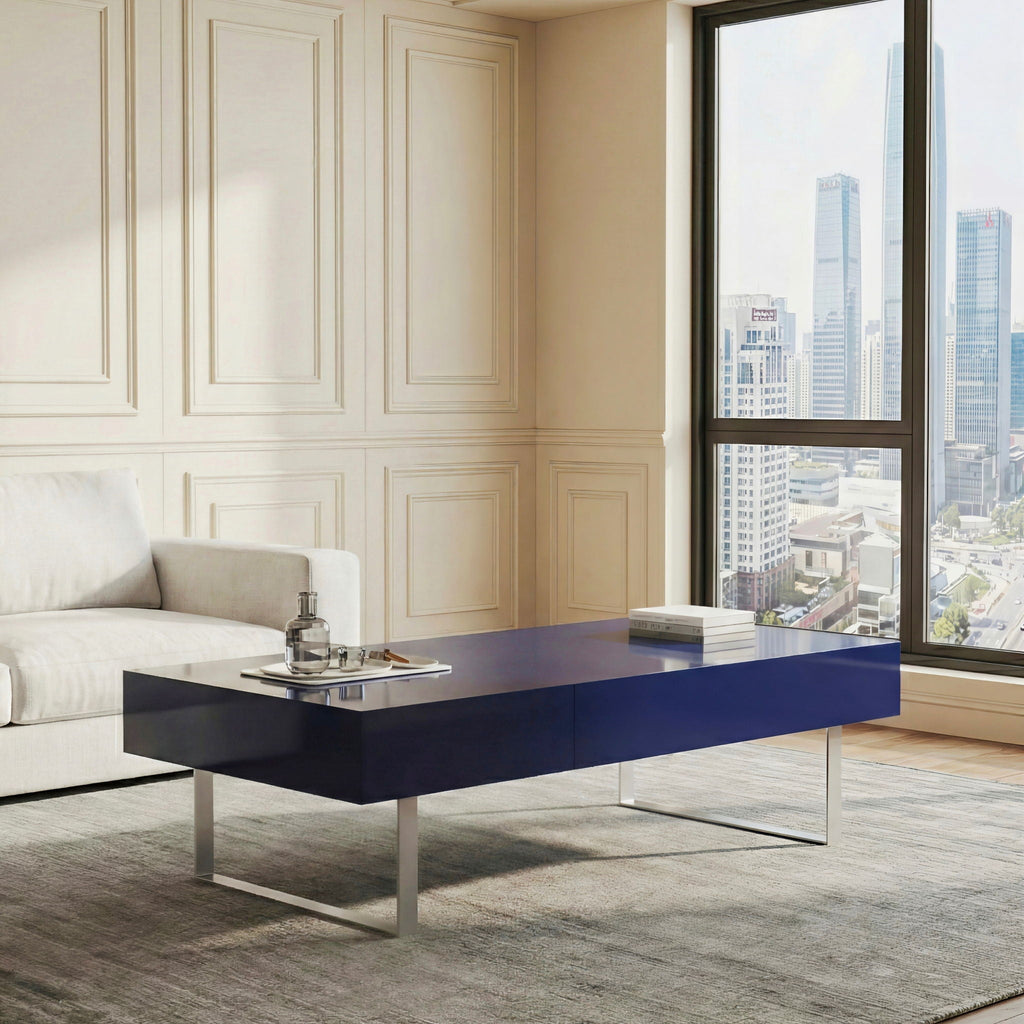 Rectangular Coffee Table With Hidden Storage