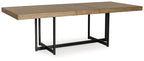 Tomtyn - Rectangular Dining Room Extension Table - Light Brown