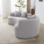 Curved 4 Seater Full Compression Sponge Sofa
