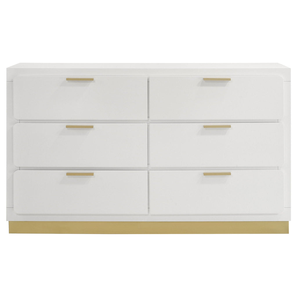 Caraway 6-drawer Dresser White