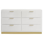 Caraway 6-drawer Dresser White