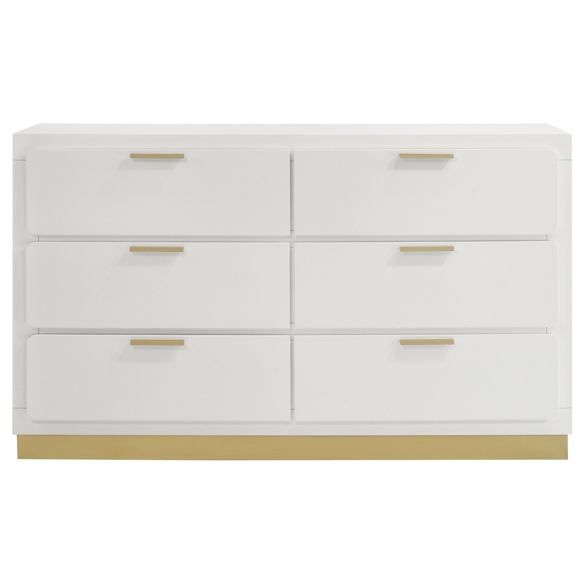 Caraway 6-drawer Dresser White