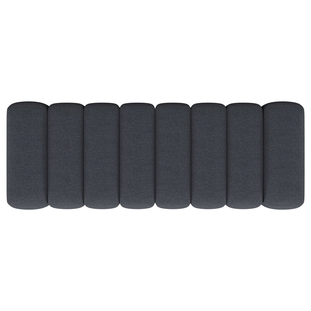 Summer Fabric Upholstered Tufted Accent Bench Charcoal