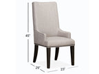 Bellamy - Upholstered Host Chair (Set of 2) - Peppercorn