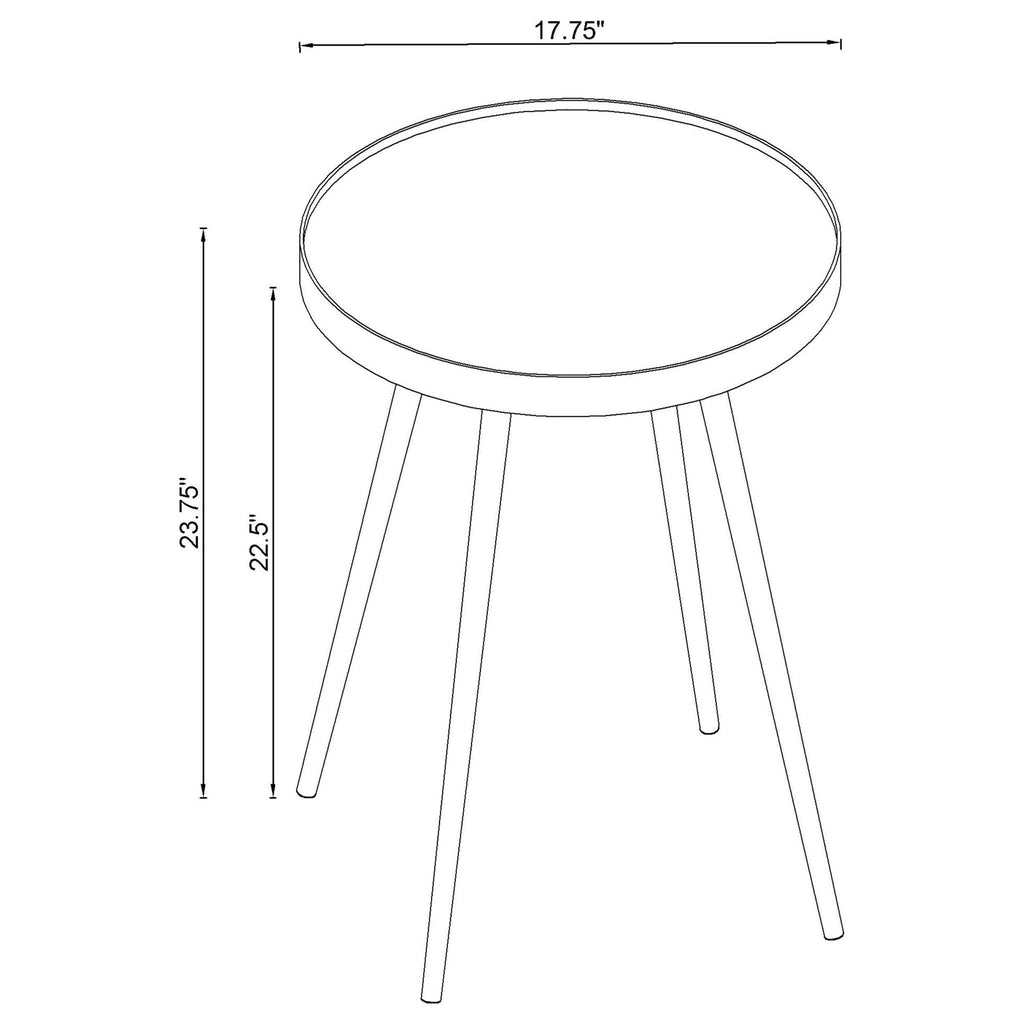 Kaelyn 4-piece Round Coffee and End Table Set Gold