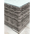 Seating Set With Cushions Handcrafted Wicker Design