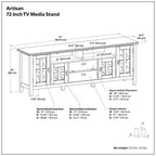 Artisan - TV Media Stand - Russet Brown