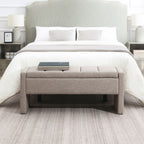 Modern Upholstered Large Bed End Bench With Storage