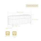 Flip Top Storage Bench With Metal Legs