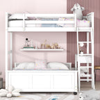 Full Over Full Bunk Bed With Desk