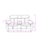 Blanche - Reclining Set With LED Lights, Speaker