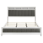 Barzini Wood California King Panel Bed White