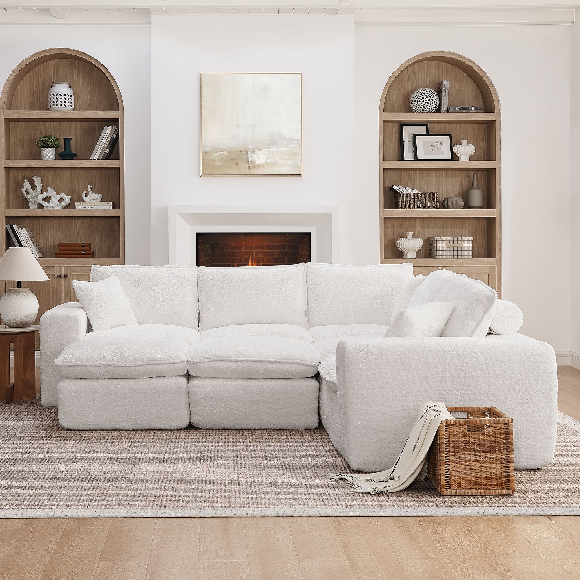 Sectional Sofa With Moveable Ottoman