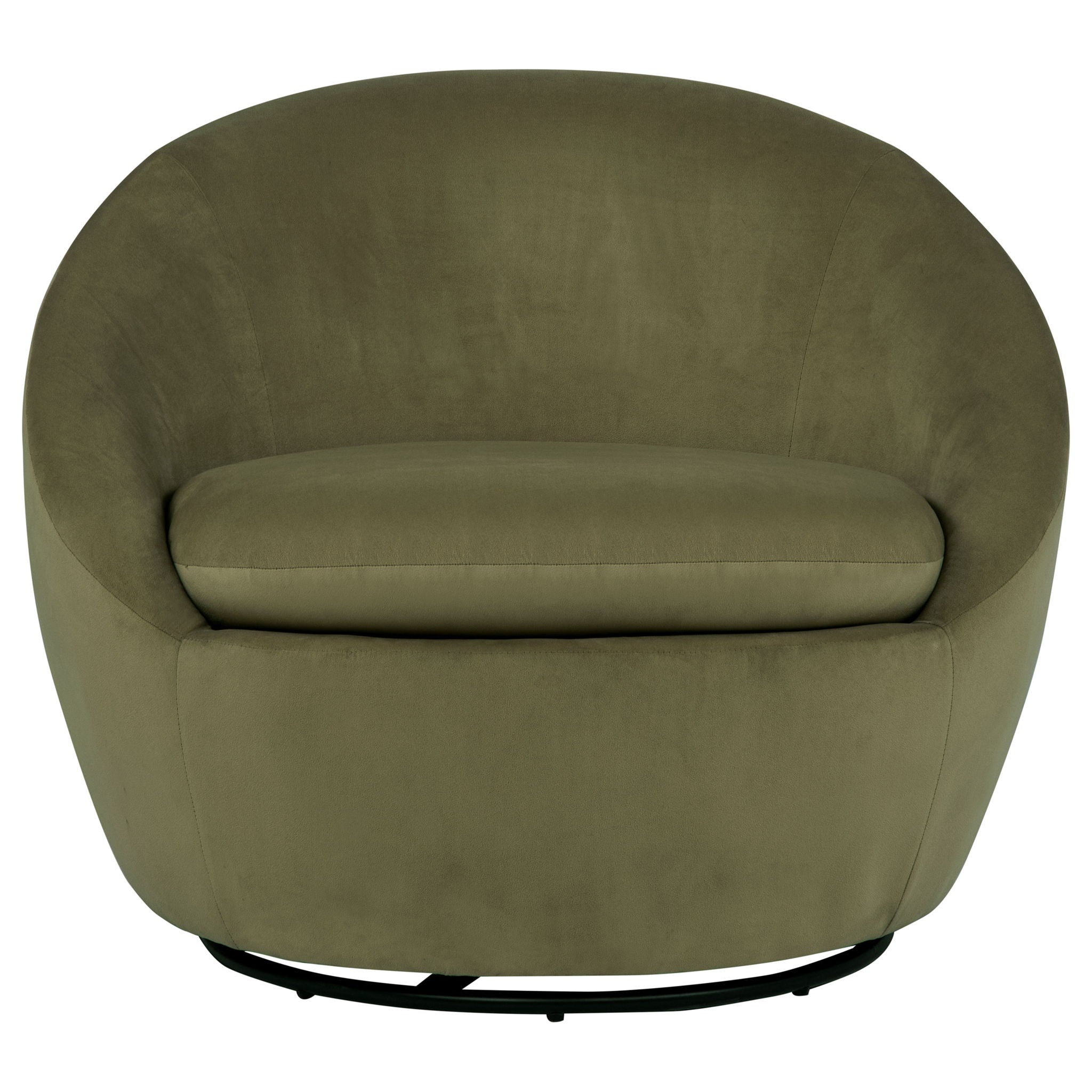 Myernick Velvet Upholstered Swivel Accent Chair Olive