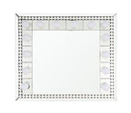 Farai - 28" Accent Mirror - Mirrored & Faux Crystal Diamonds