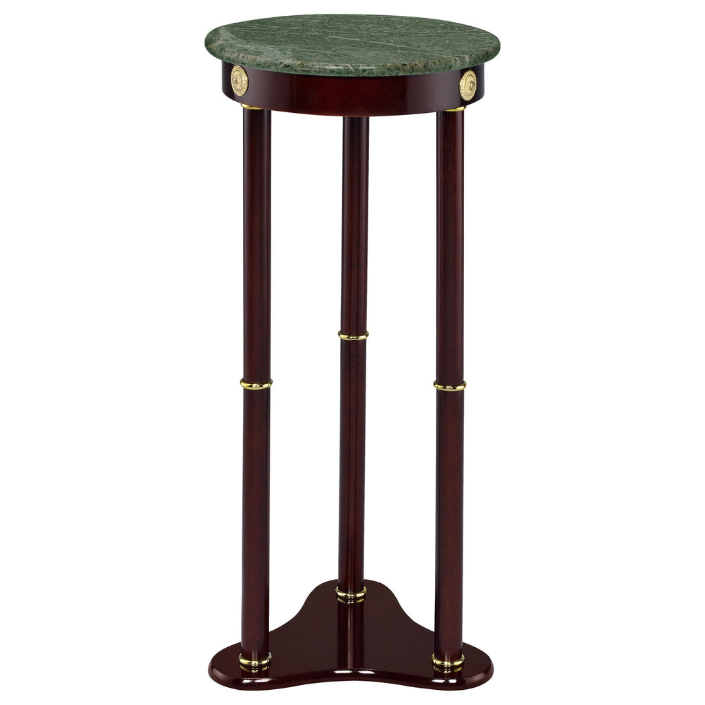 Edie Round Marble Top Plant Stand Merlot