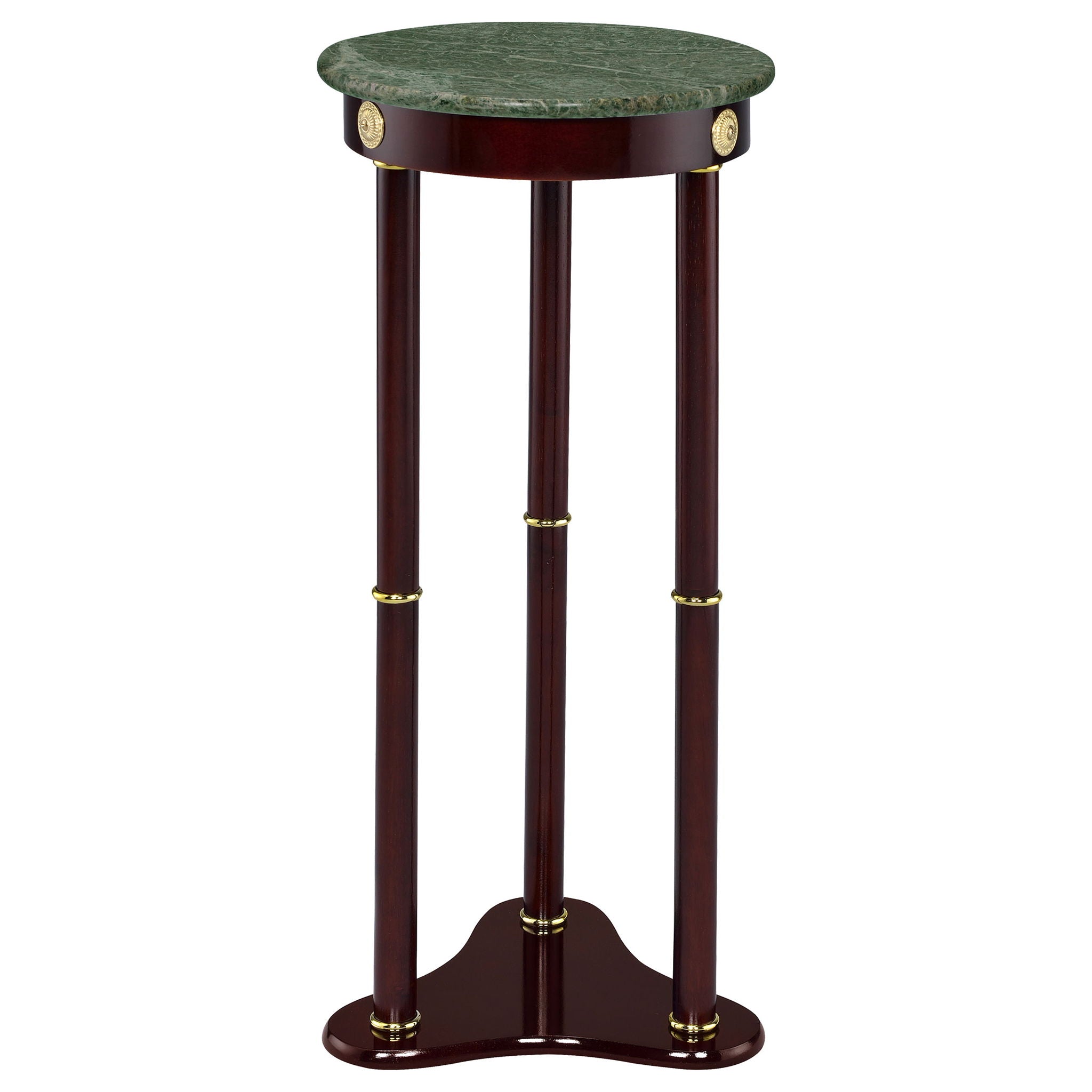 Edie Round Marble Top Plant Stand Merlot