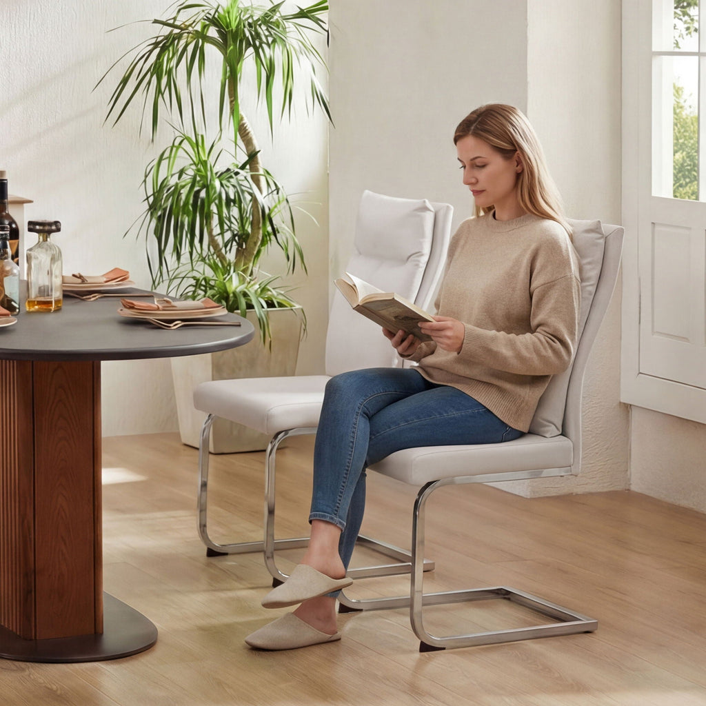 Modern Dining Chair SetWith Soft Cushion Backrest (2 Pieces)