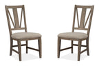 Paxton Place - Dining Side Chair With Upholstered Seat (Set of 2) - Dovetail Gray