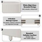 Keely - TV Stand - White High Gloss