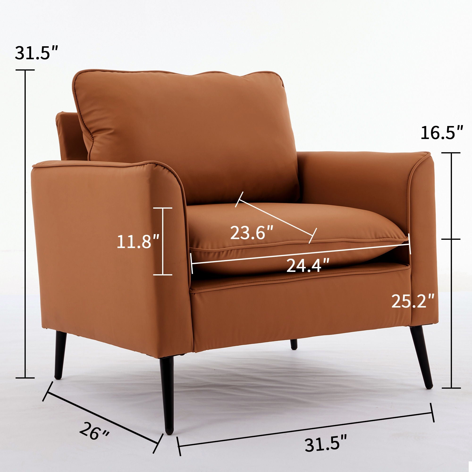 Nordic Retro Light Luxury Upholstered Sofa Chair