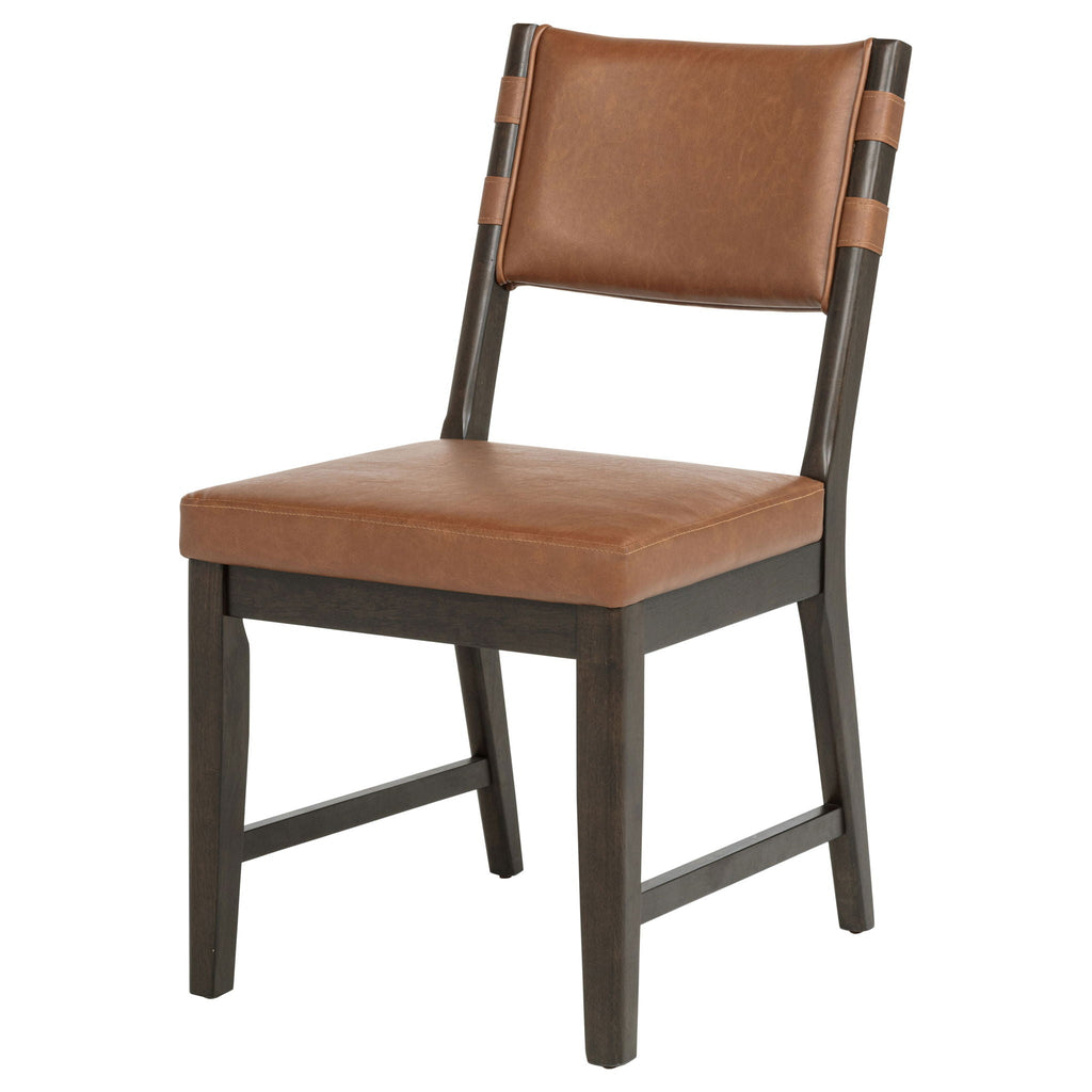 Tegan Faux Leather Upholstered Dining Side Chair Cognac (Set of 2)
