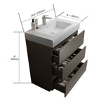 Alice - Bathroom Vanity With Sink, Large Storage Freestanding