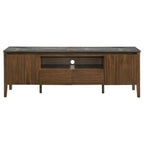 Bradley 63-inch 2-Door SmartTop TV Stand Smokey Grey and Brown