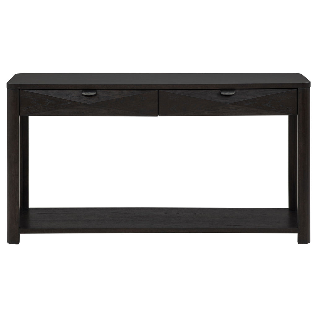 Marcelo Sofa Console Table with 2 Drawers and Shelf Coffee