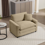 Modern Classic Fabric Single Chair Deep Seat Sofa With Pillow
