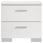 Felicity 4-piece Eastern King Bedroom Set White High Gloss