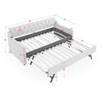 Size Upholstered Daybed With Trundle And USB Charging Armrest
