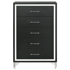 Lucia 5-drawer Bedroom Chest of Drawers Black