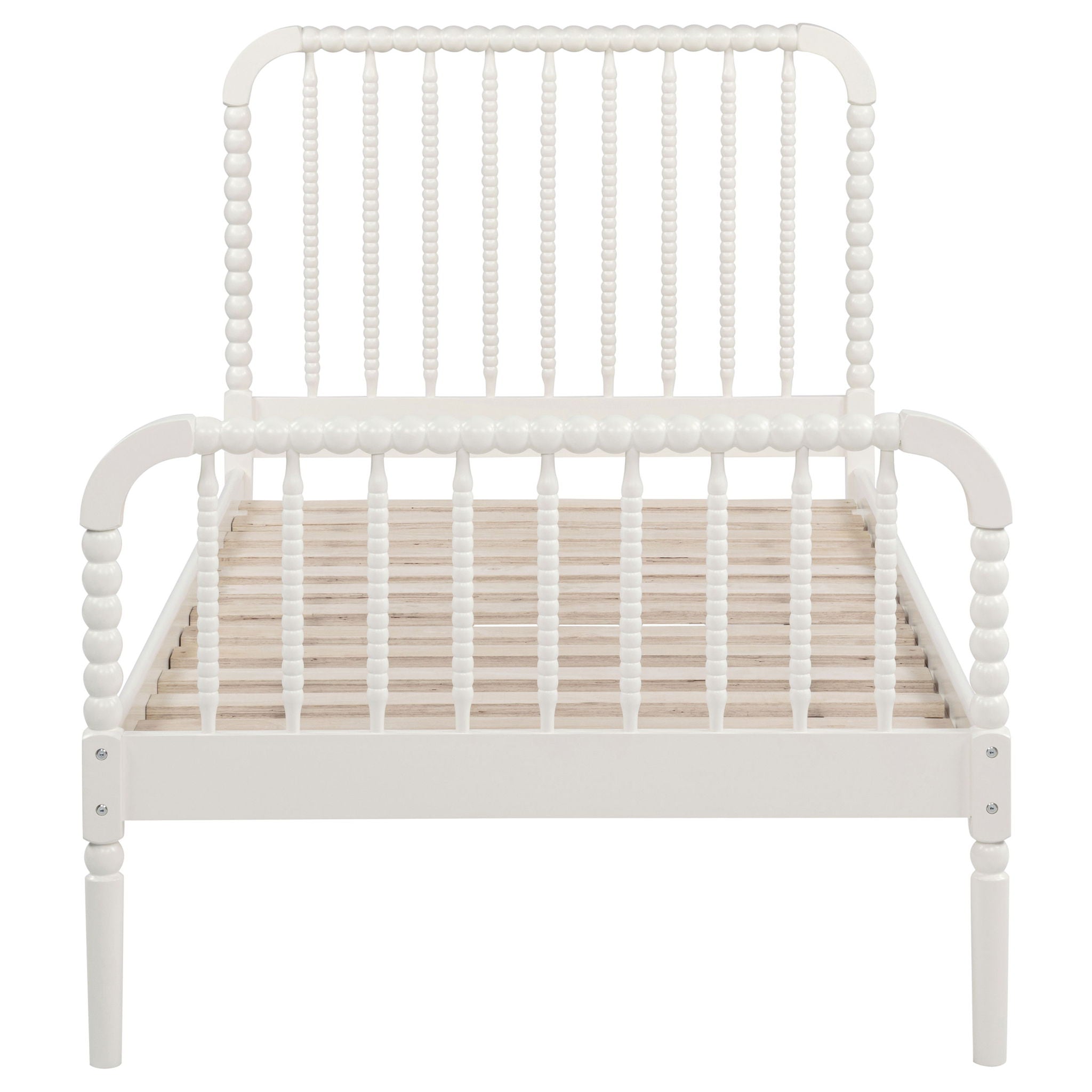 Jones Wood Twin Open Frame Bed White