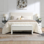 Modern Upholstered Large Bed End Bench With Storage