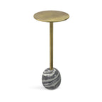 Melene - Side Table - Gray / Gold