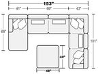 Titan - Sectional With Comfort Coil Seating, Cocktail Ottoman And Accent Pillows Included