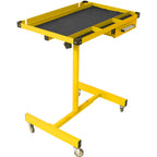 Adjustable Tear Down Work Table With Drawer For Garages, Repair Shops, And Diy, Portable, (4) 2.5" Swivel Casters, 220 Pound Capacity, Rubber Corners, Heavy Duty Steel