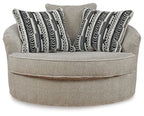 Calnita - Oversized Swivel Accent Chair - Sisal
