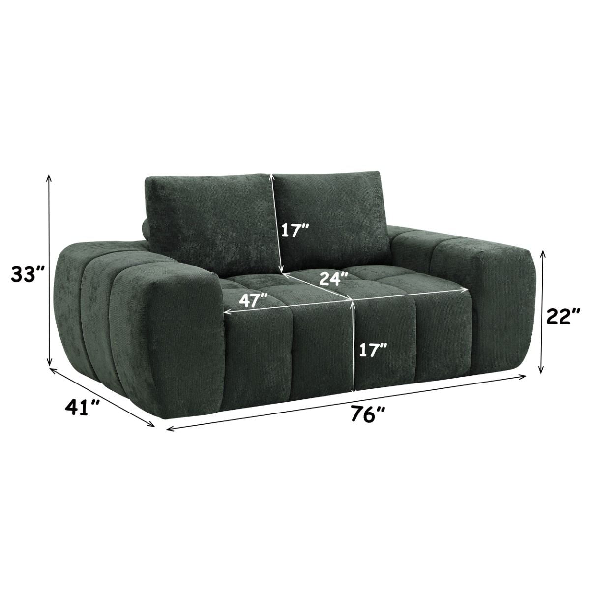 Medwin - Loveseat - Green